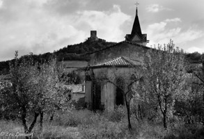 Puivert, l'église et le chateau